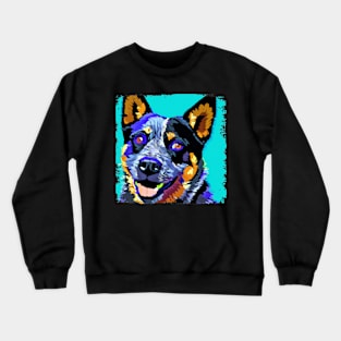 Australian Cattle Dog Pop Art - Dog Lover Gifts Crewneck Sweatshirt